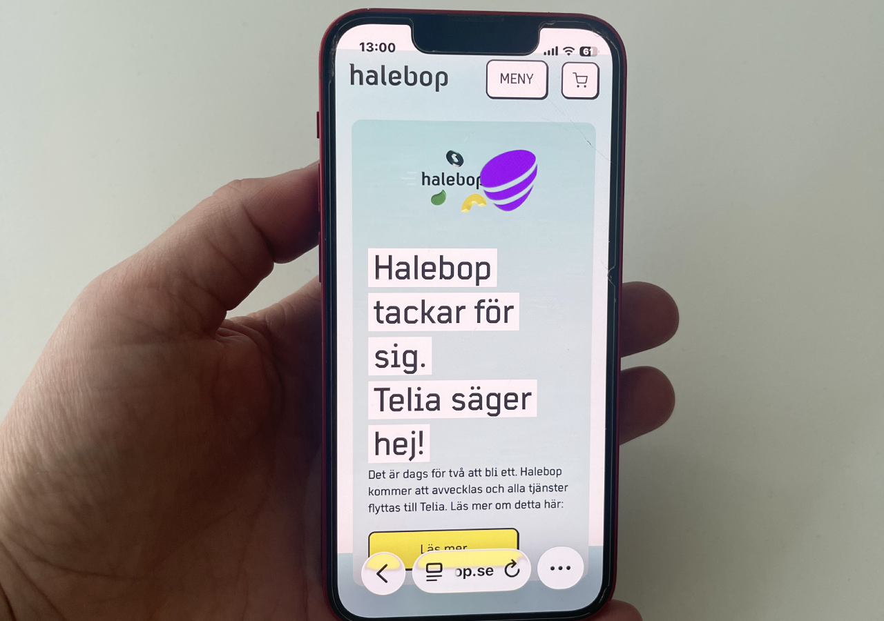 Halebop lägger på – Telia svarar 1 Halebop lägger ner